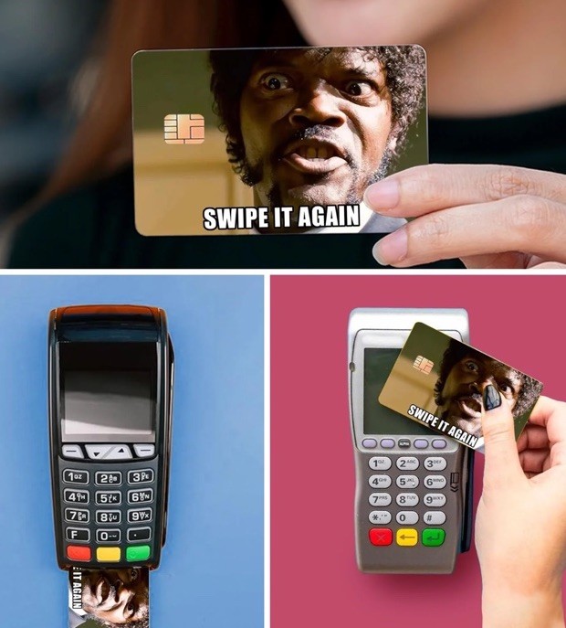 Swipe It Again Credit Card Debit Card Skin Funny Decal Wrap Sticker Decal Money