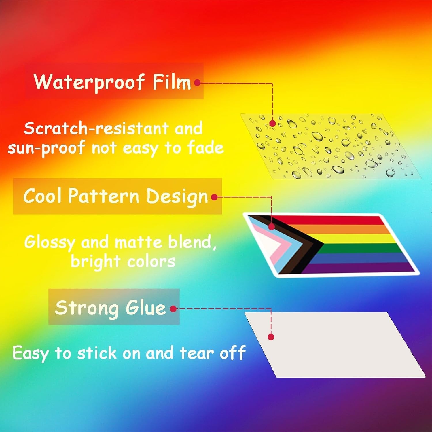 200 PCS Mixed LGBTQ+ Pride Stickers – Assorted Designs for Ultimate Celebration