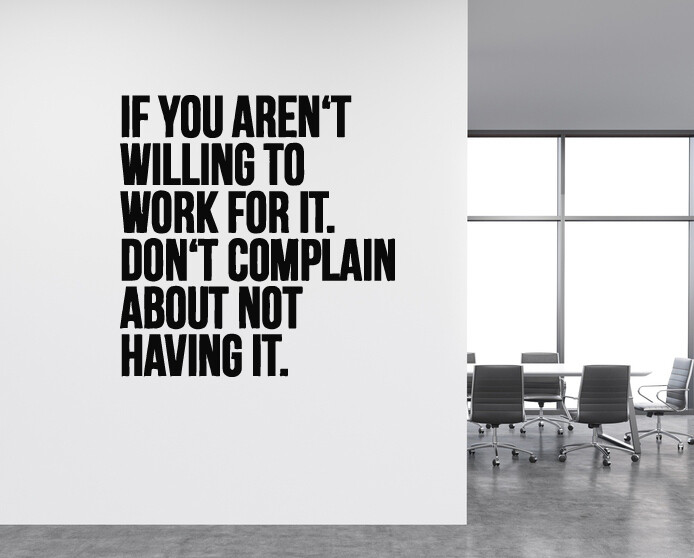 Office Motivational Wall Decal, Work Inspirational Wall Decal, Employee Wall 026