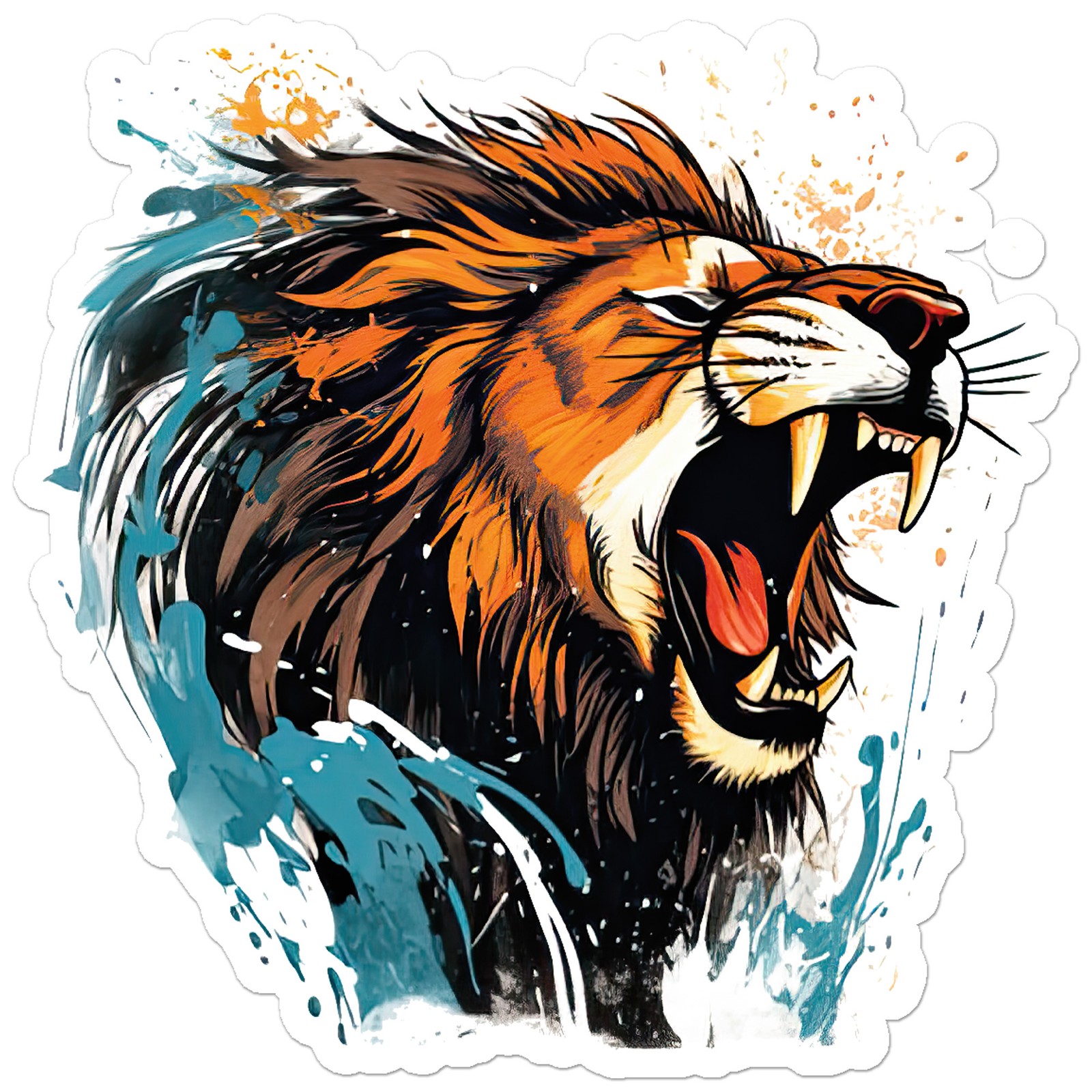 Lion Head Roar – Vinyl Decal Sticker – Car Window Laptop – ebn9511