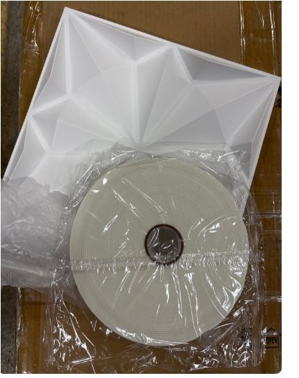33-Pack 3D Wall Panels for Interior Decor Diamond 12"x12" each – White
