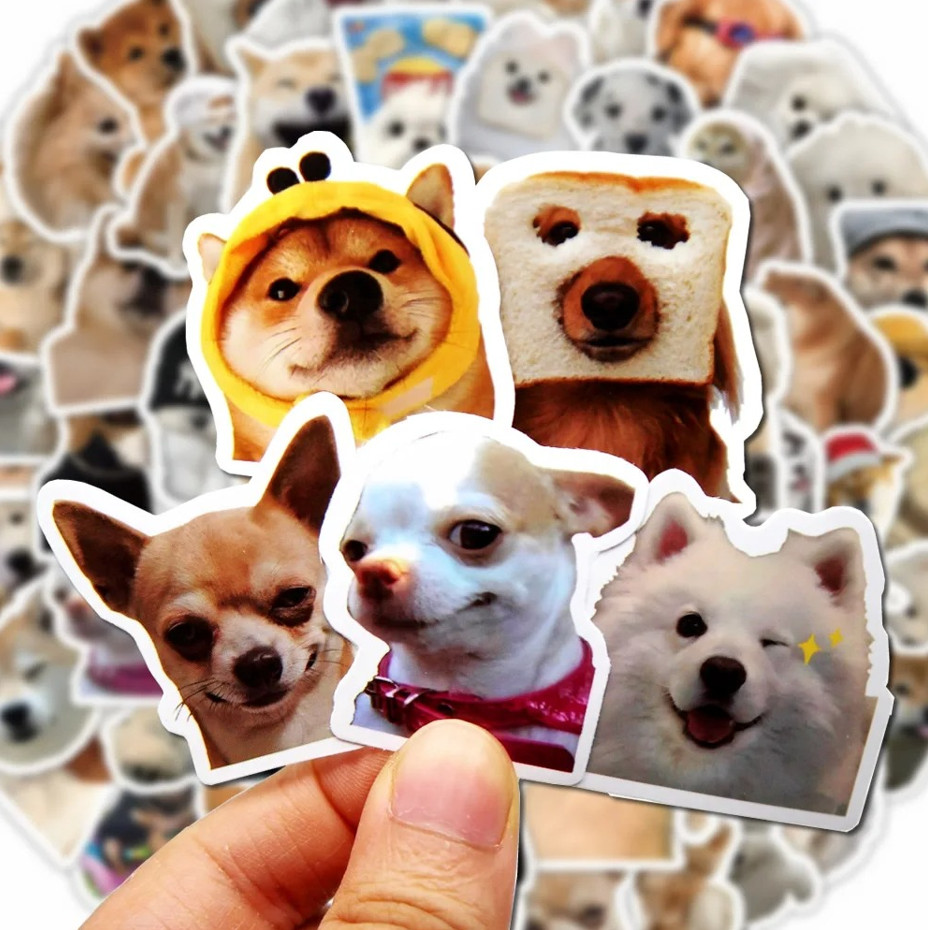 100pcs Funny Dog Cartoon Stickers Cute Decals for Kids & Daily Decor