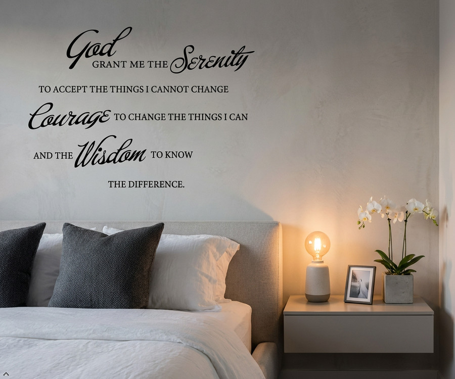 GOD Grant ME The Serenity Prayer Bible Art Quote Vinyl Wall Stickers Decal Décor