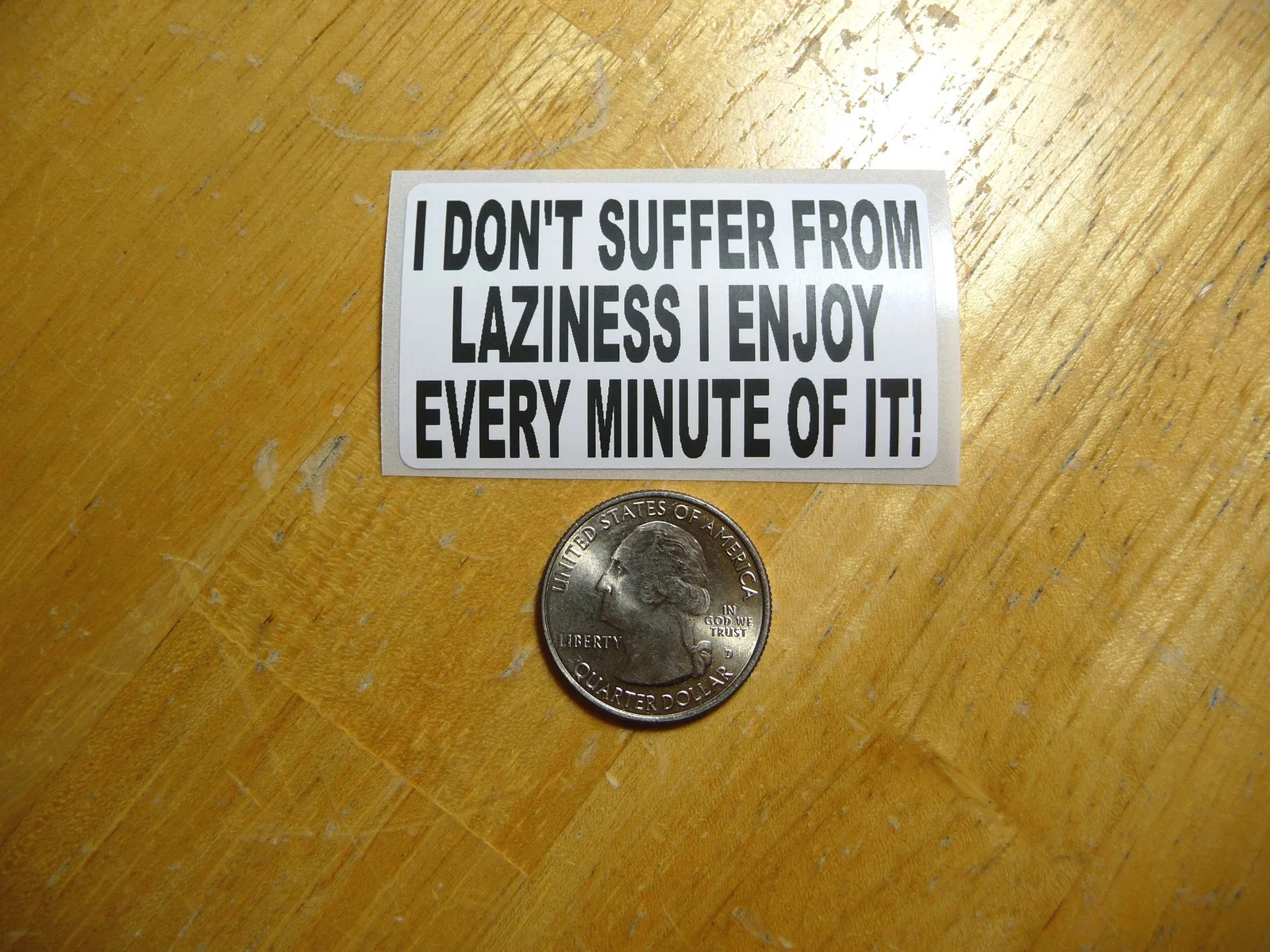 I DON’T SUFFER FROM LAZINESS I ENJOY MINUTE STICKER DECAL 1 – 50 BULK PACK FUNNY