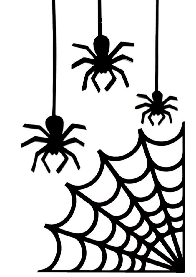 Three Spiders dropping Down Two 5" Black Vinyl Decals Car Truck Camper Windows