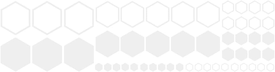 52 PCS Honeycomb Decals Vinyl Hexagonal Graphics Sticker Car Body Side Sticker C