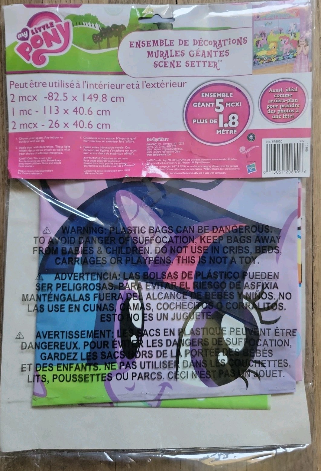 2013 MY LITTLE PONY Scene Setter HAPPY BIRTHDAY Party Wall Decor MLP Pinkie Pie