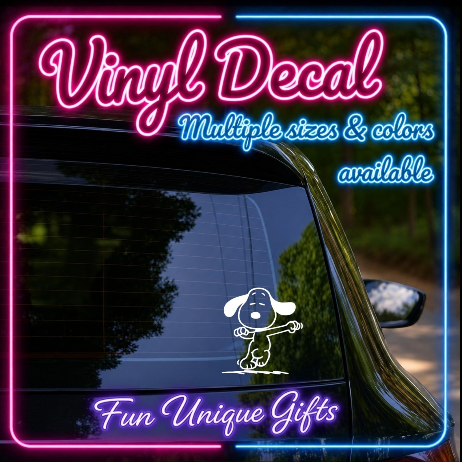 Snoopy Vinyl Decal Sticker -Multiple Colors & Sizes- FREE SHIPPING