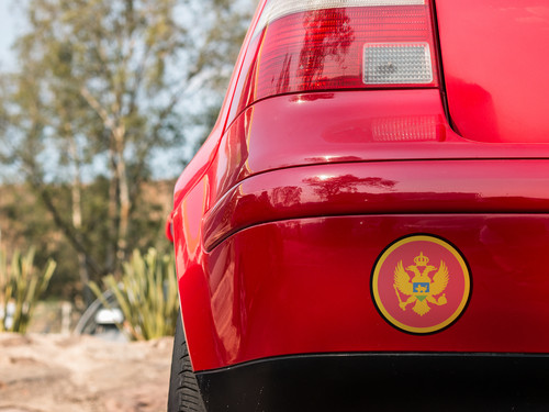 Montenegro Flag Circle Sticker Decal