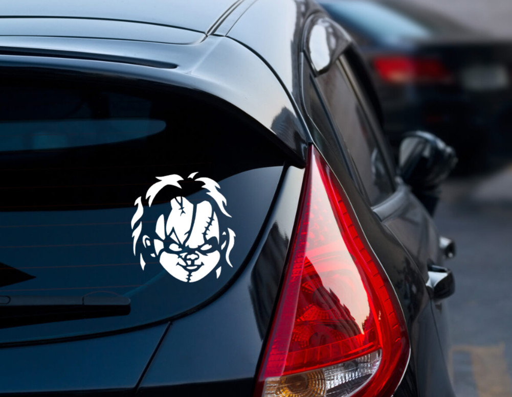 Chucky Horror Doll Vinyl Decal Sticker Scary Car Truck Wall Choose Size Color