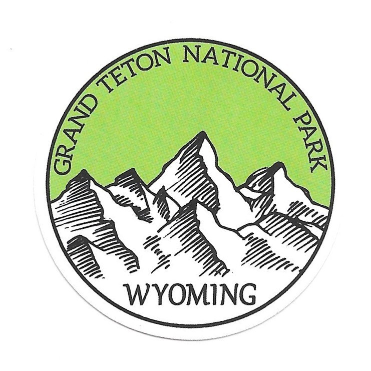 Grand Teton National Park Sticker Vinyl Die Cut Wyoming Sketch Mountain Decal