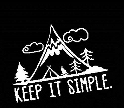 Camping in Mountain Keep it Simple Vinyl car Sticker Decal Vinyl