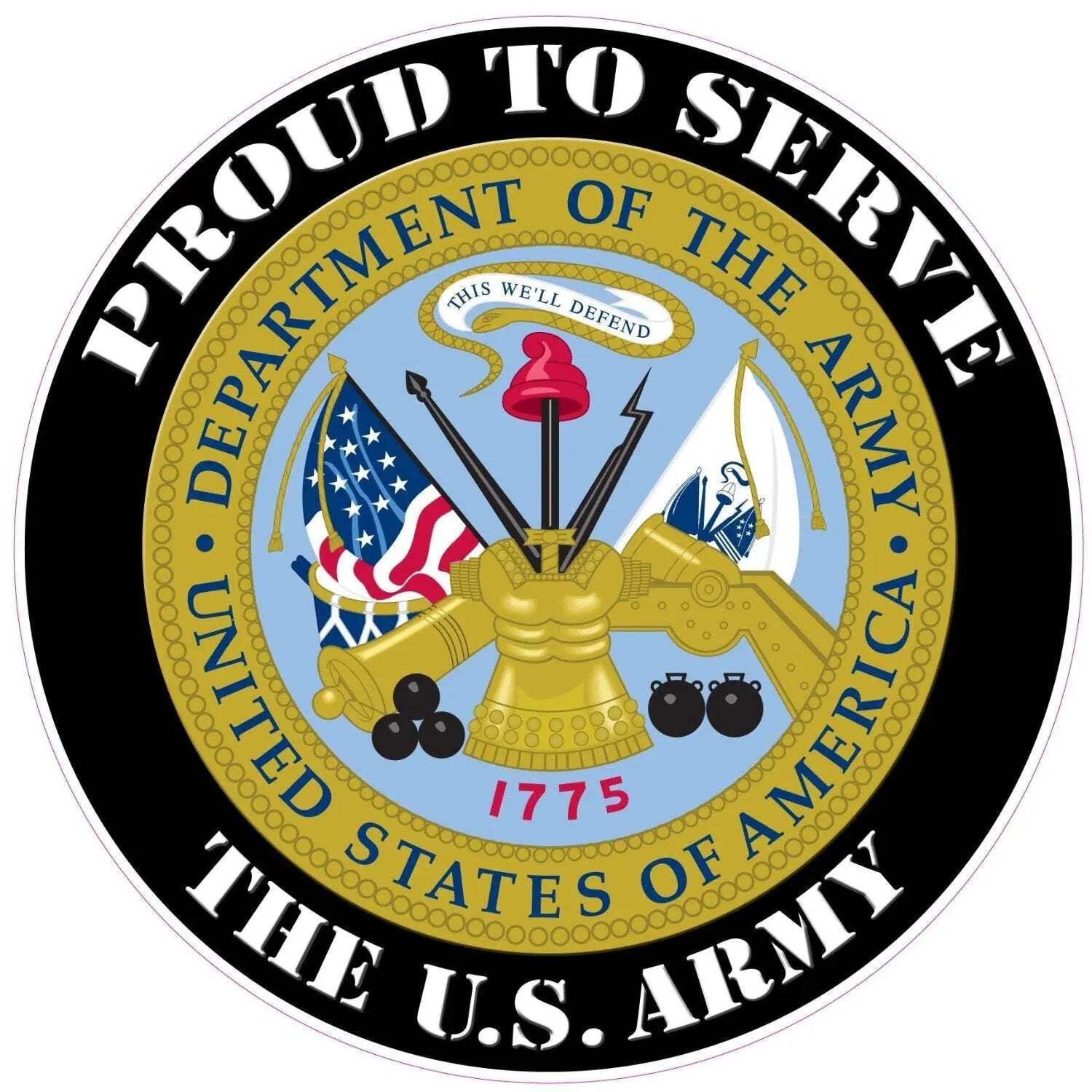 Proud to Serve the U.S. Army Decal
