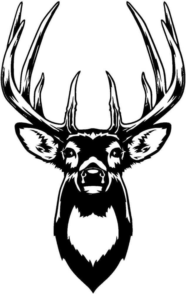 Vinyl Decal Car Truck Sticker Wall Hunting Fishing USA – Outdoor Deer Mount v2