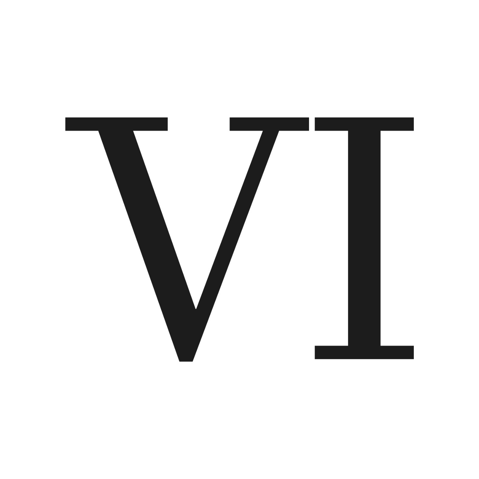 Roman Number 6 VI Six Vinyl decal Numeral Rome font Sticker
