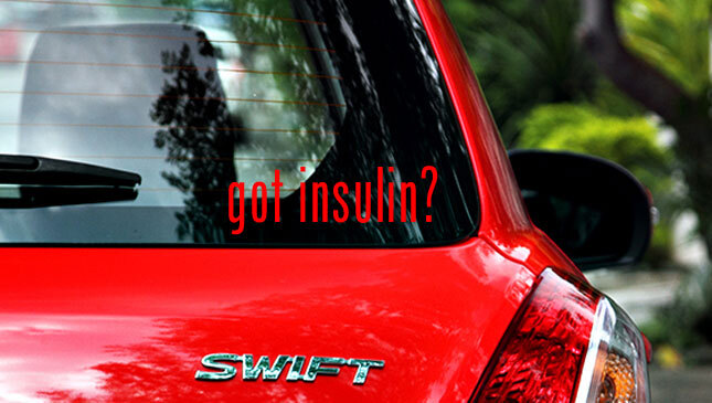 GOT INSULIN? Diabetic Vinyl Graphics Side Decal Custom Car FUNDRAISING JDRF