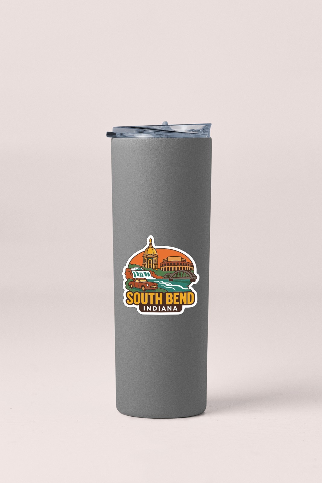 South Bend Indiana Sticker Decal Vinyl Die-Cut City Skyline Landmark Design