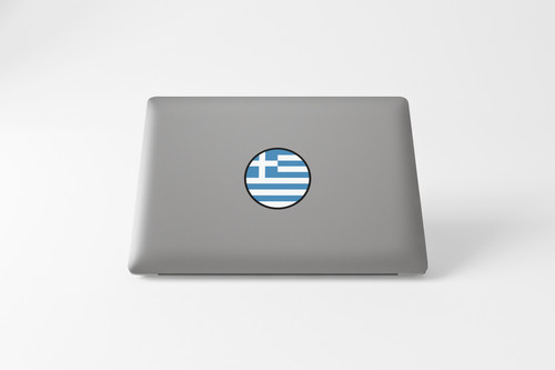 Greece Flag Circle Sticker Decal