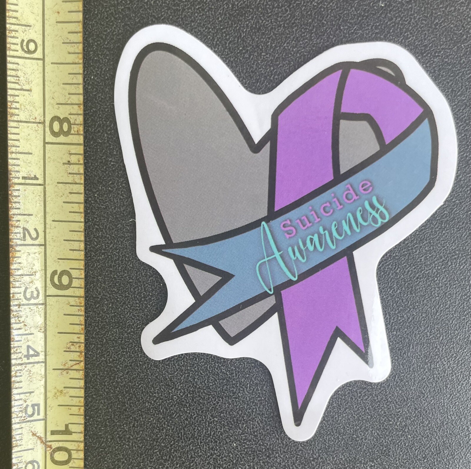 20 Suicide Prevention Awareness Stickers Purple Teal As Shown