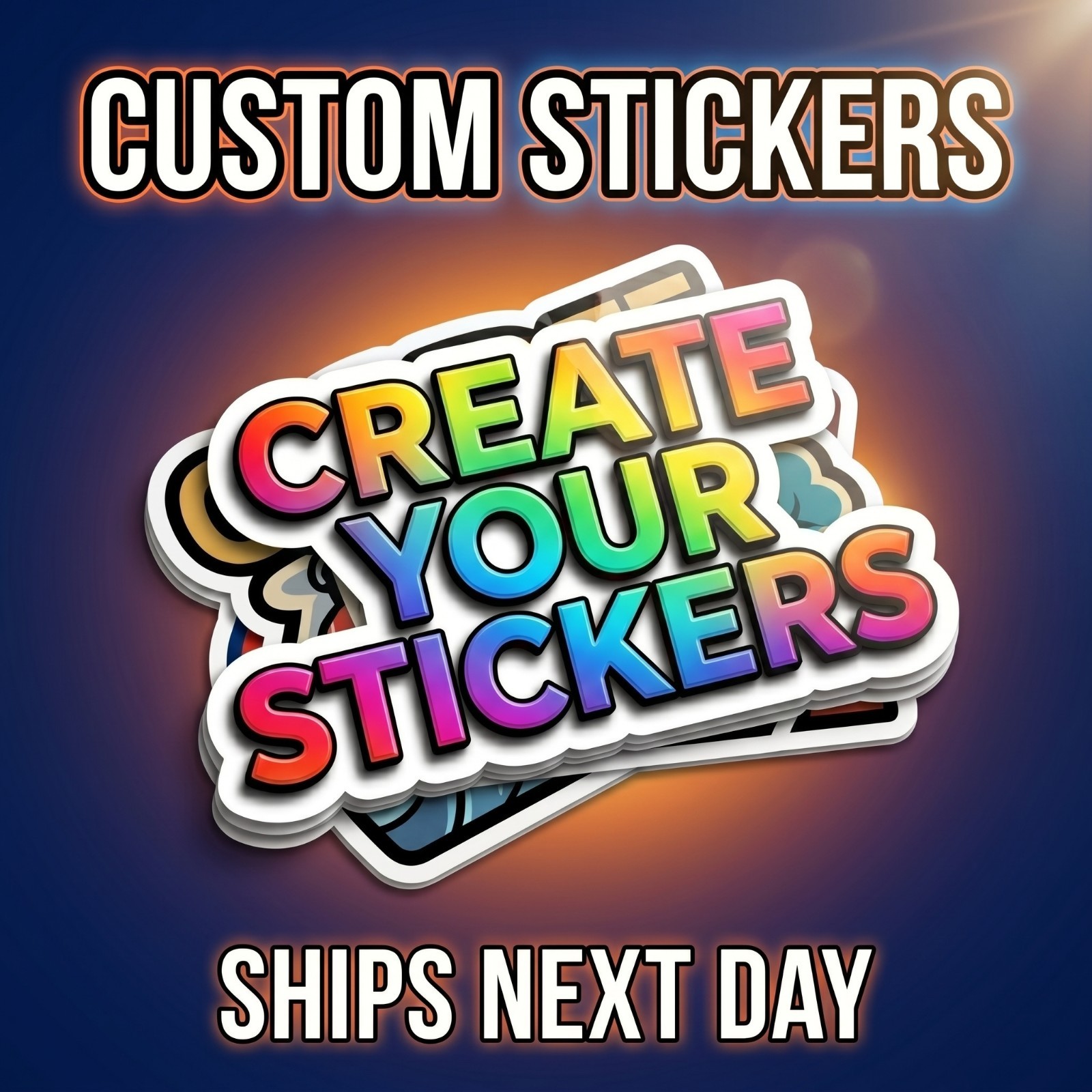Custom Logo Stickers Die Cut Vinyl Full Color Waterproof Gloss Finish