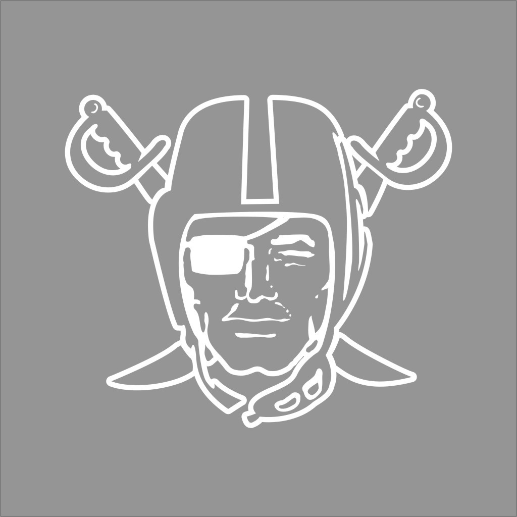 Las Vegas Raiders #4 NFL Team Logo 1 Color Vinyl Decal Sticker Car Window Wall