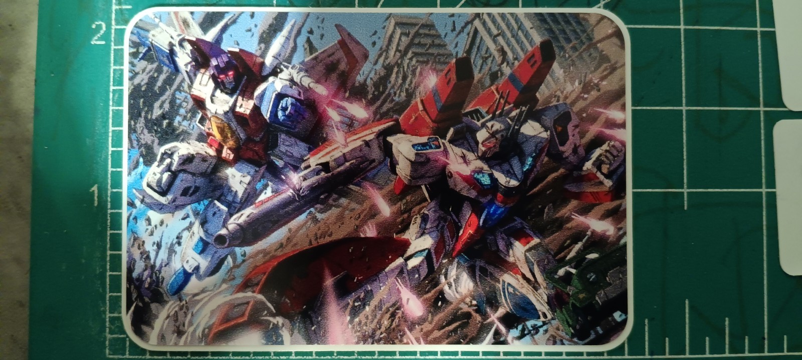 TRANSFORMERS X STARSCREAM VS (G1) SKYFIRE X VYNIL HIGH-GLOSS STICKER X 3X2 INCHs