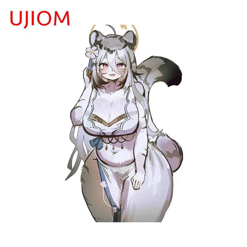 UJIOM Creative Furry Girls Wall Stickers Long Tails Personal Kitchen Furniture