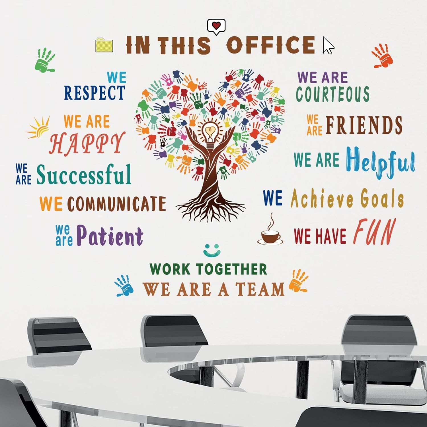 Office Inspirational Wall Decal Quotes Motivational Lettering Office Teamwork Pe