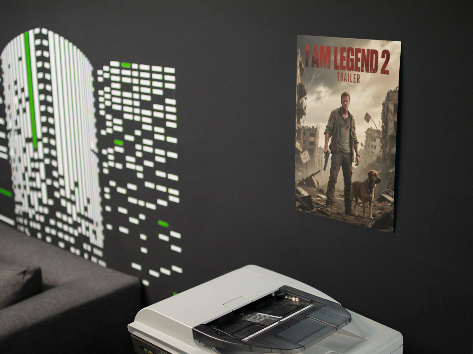 I AM LEGEND 2 Movie Wall Vinyl Decal Poster Print (Removable Adhesive)
