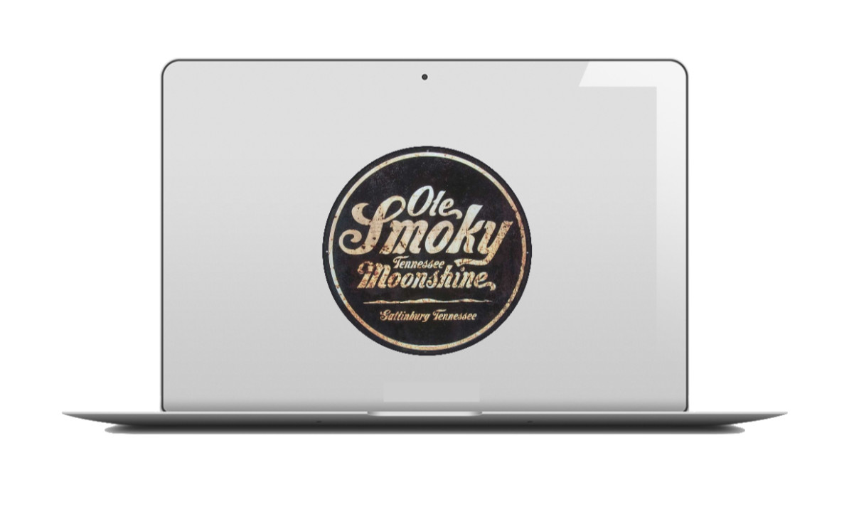 Drinking – Ole Smokey Moonshine – 4" Handmade Vinyl Decal Auto Laptop Bar Cooler