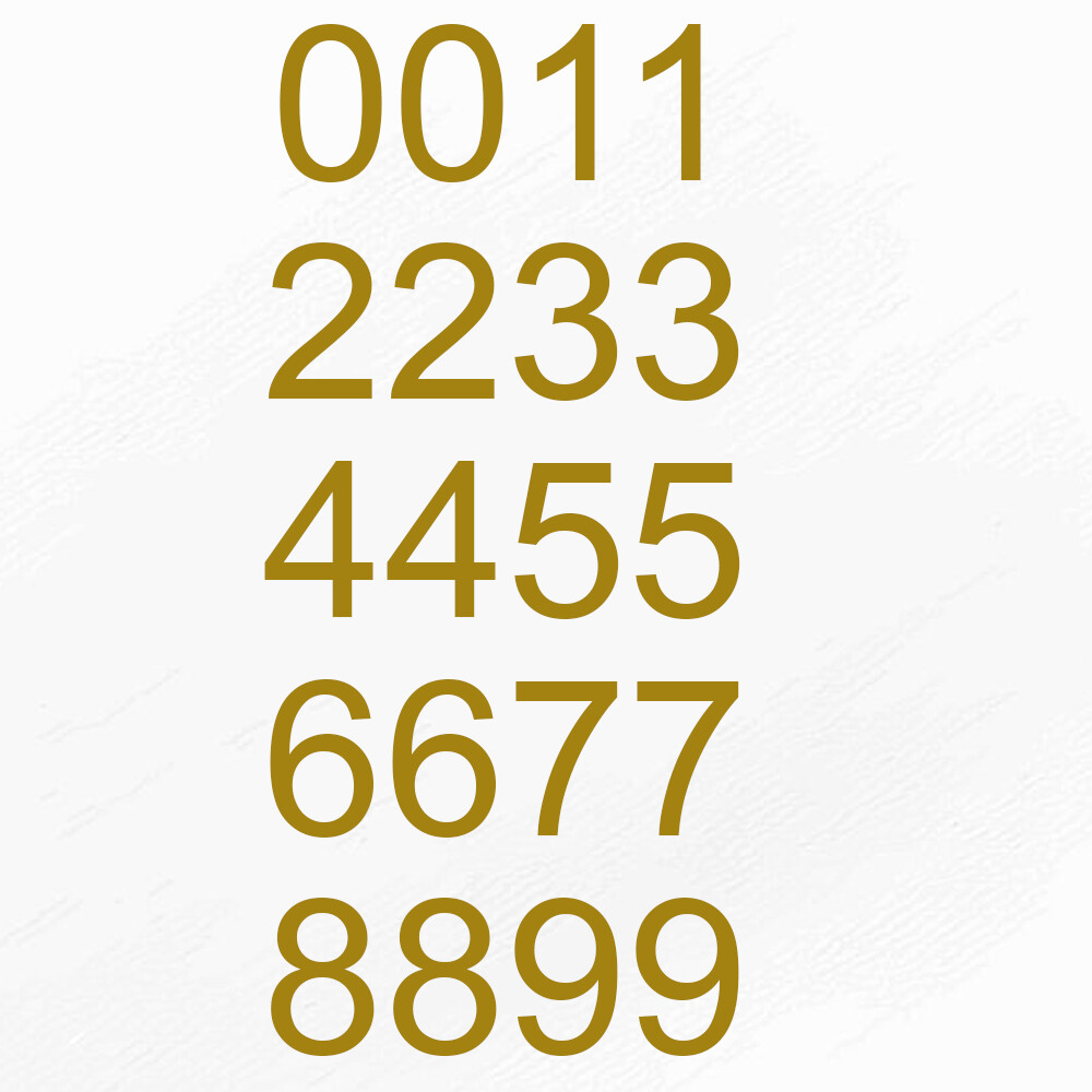 Gold Metallic Vinyl Custom Number Decal Sheet Mailbox Address Boat Sticker Kit