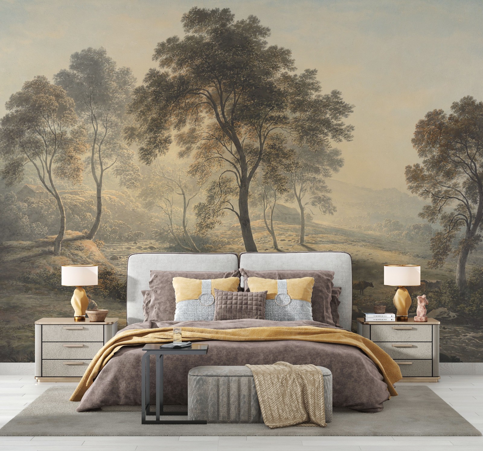 Landscape Painting – European Classical Art Wallpaper, Wall Mural, Tapestry