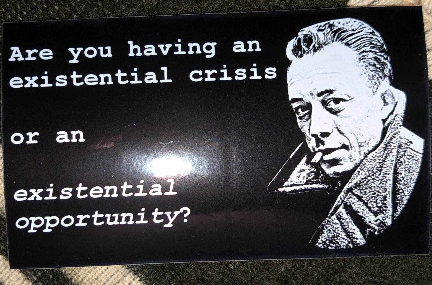 Existential Crisis Sticker 3 × 5 In. Glossy