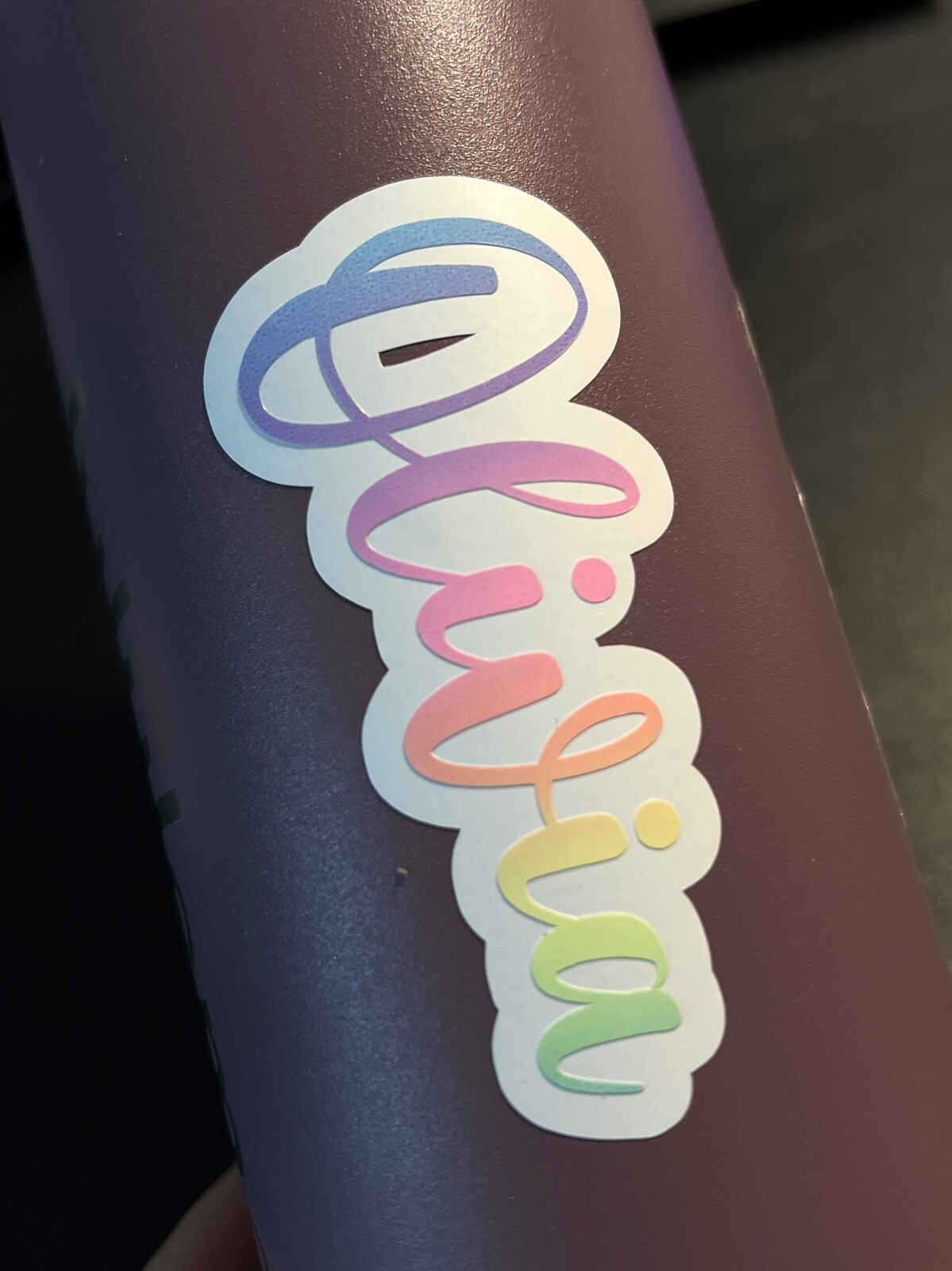 Rainbow Personalized ANY NAME | Custom Design Vinyl Sticker | Waterproof