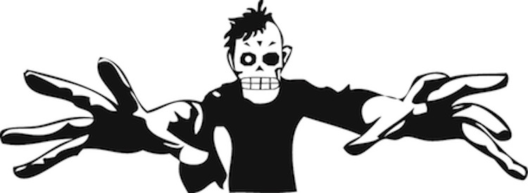 3D Zombie Wall Art Mural Decals Seasonal Wallpaper Vinyls Scary Holiday Art, h03
