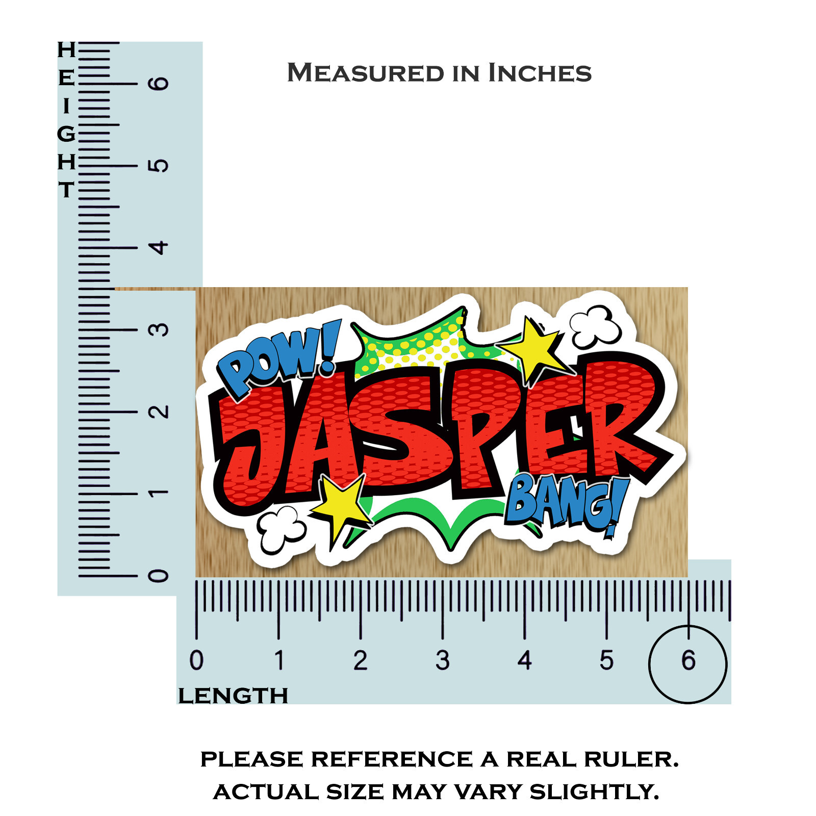 Custom Vinyl Name Sticker for Comic Hero Fans Superhero Themed Personalized Gift