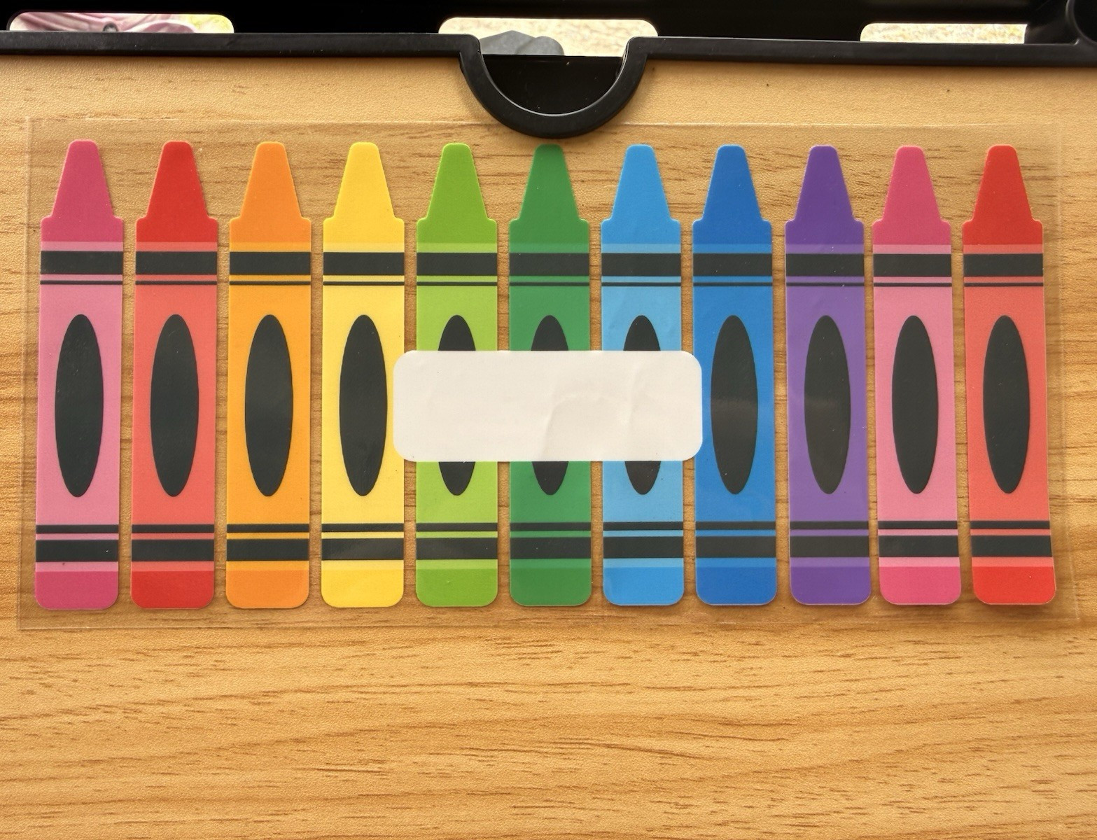 Multicolor Crayon Theme UV DTF Wrap 16 oz