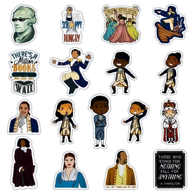 HAMILTON Stickers [B] 12+ pcs. Broadway Musical (Alexander) ~ Vinyl Laptop Decal