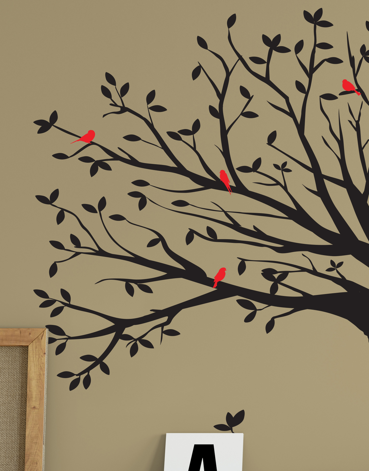 Large Family Tree w/ Birds Wall Decal Sticker by Stickerbrand. Living Room #6087