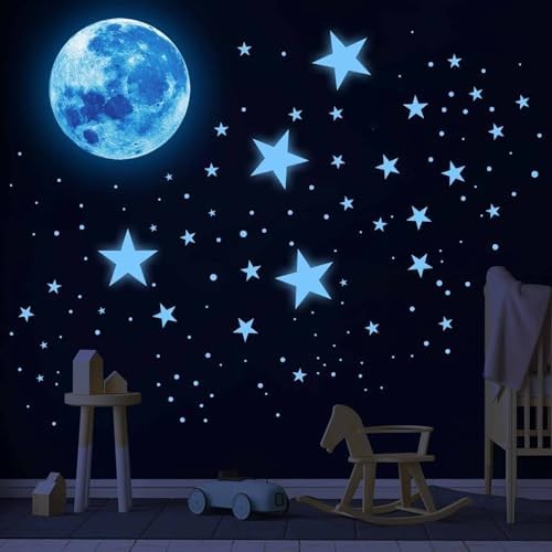1078PCS Glow in the Dark Stars & Moon Stickers | Ceiling Wall Decals for Kids