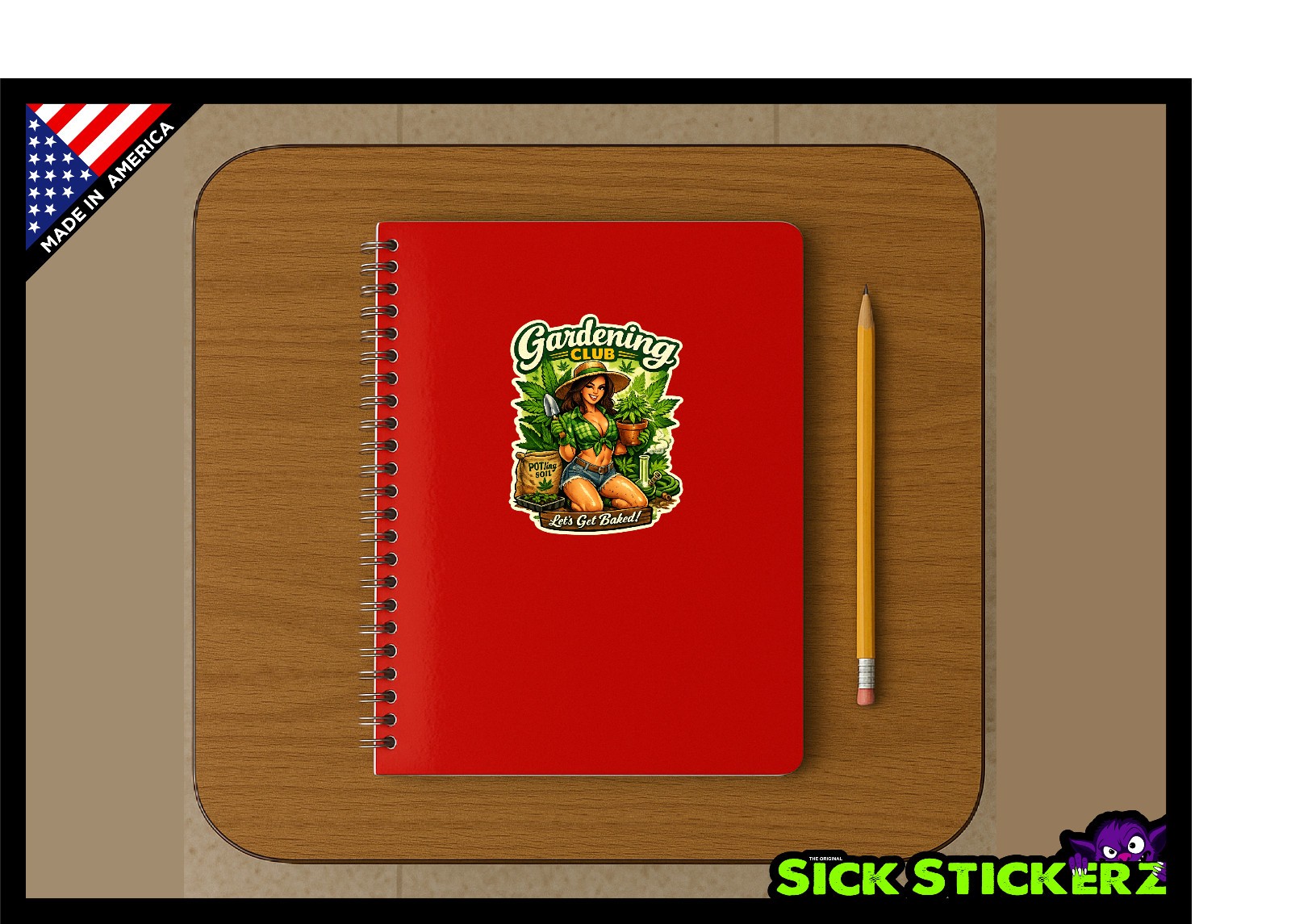 Garden Club Pot Marijuana Stoned Sticker Decal Car Truck Window Weed Smoke 420