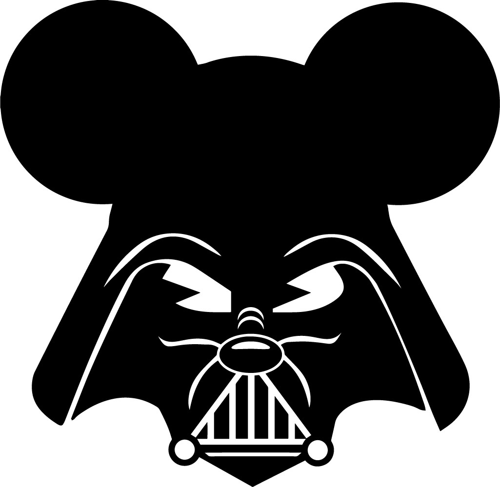 Darth Vader Mickey Mouse Star Wars Decal Sticker Vinyl Car Laptop Window Bumper