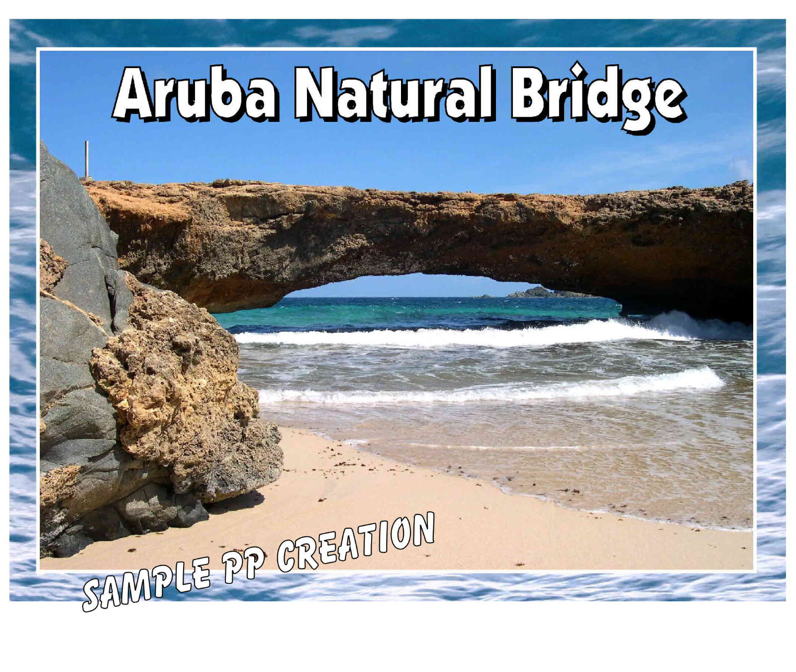ARUBA NATURAL BRIDGE Fridge Photo MAGNET 4 X 3 inches TRAVEL