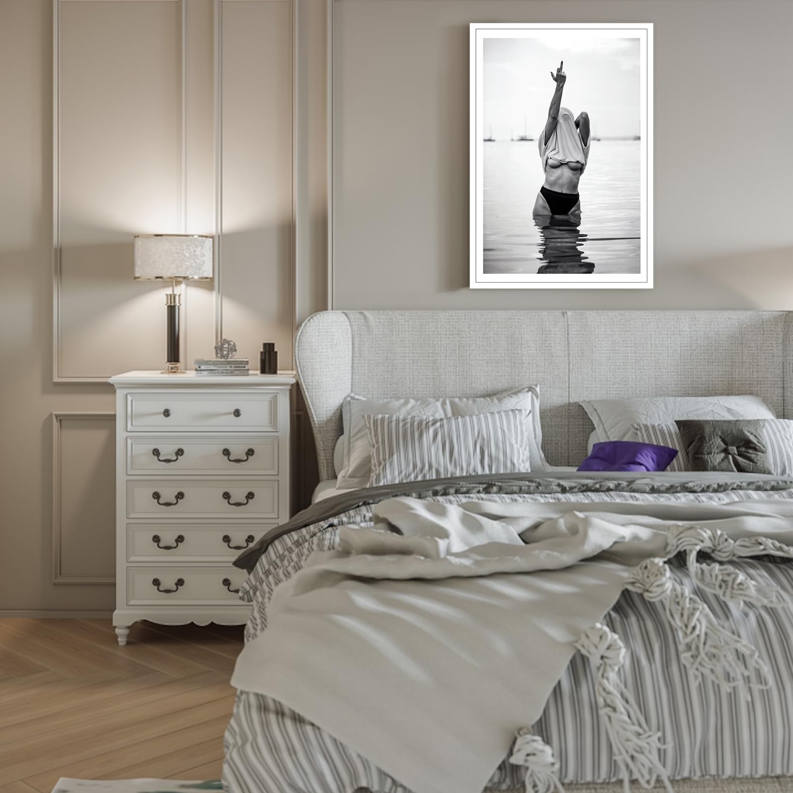 Acqooeakt Vintage Fashion Black and White Wall Art Feminist Women Poster Sexy…