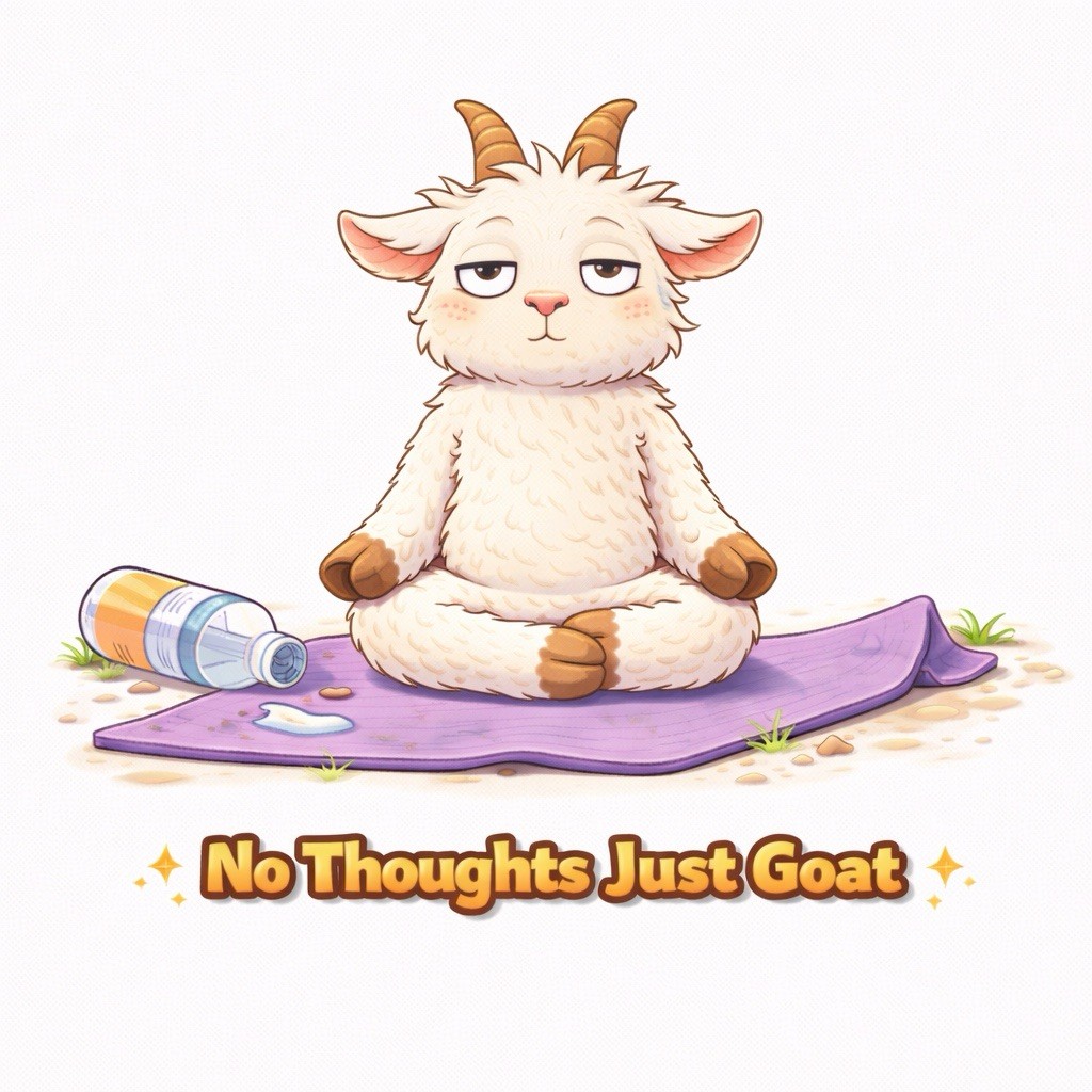 Funny Goat Yoga Sticker Set 12 Pack Cute Meme Relatable Humor with Bonus