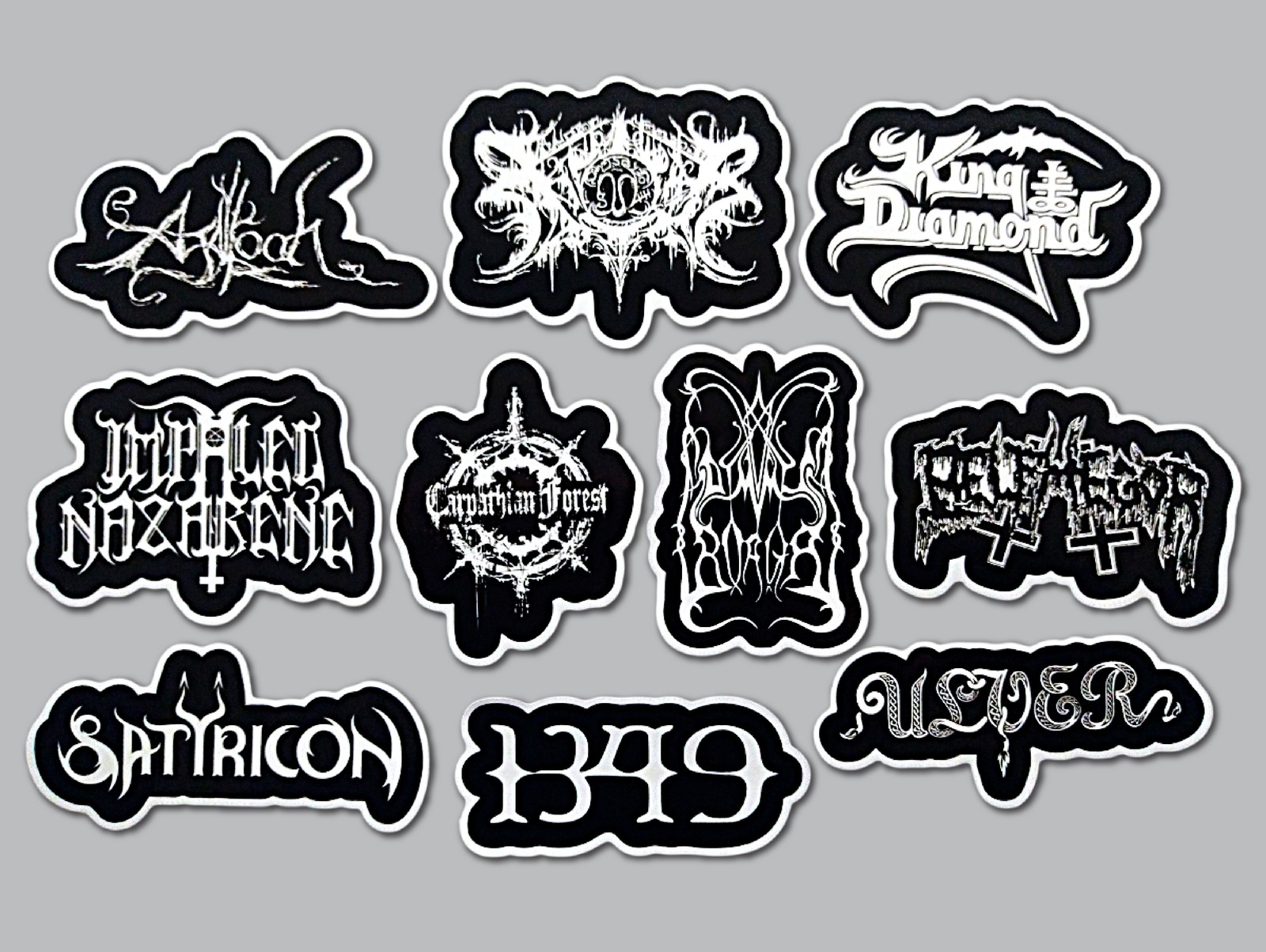 Black Metal Vinyl Sticker Lot (10 Stickers) SET 2 king diamond 1349 ulver