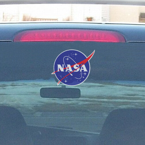 NASA Logo Vinyl Decal – 3.5" tall – Indoor/Outdoor – Peel and Stick