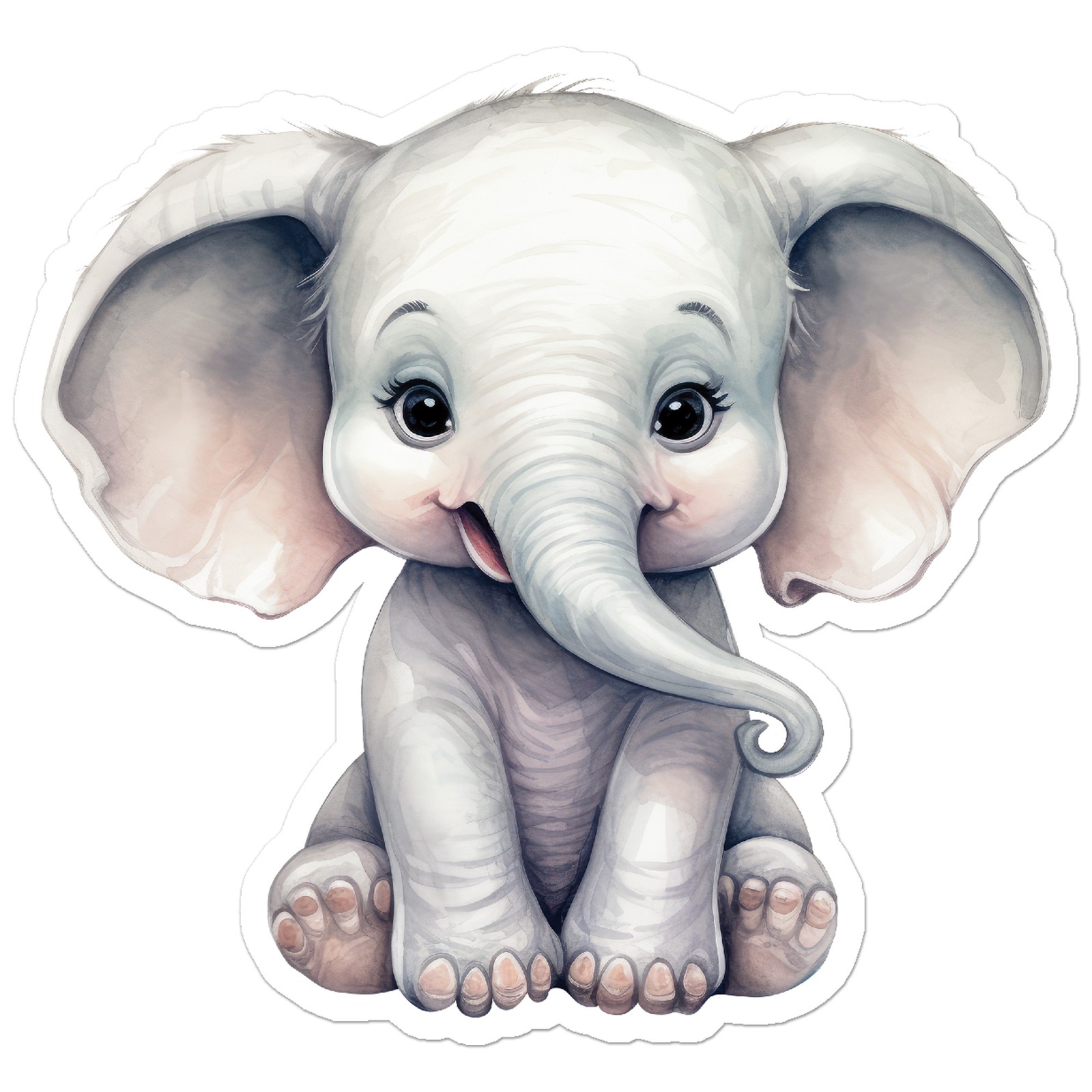 Cute Baby Elephant – Vinyl Decal Sticker – Car Window Laptop – ebn11217