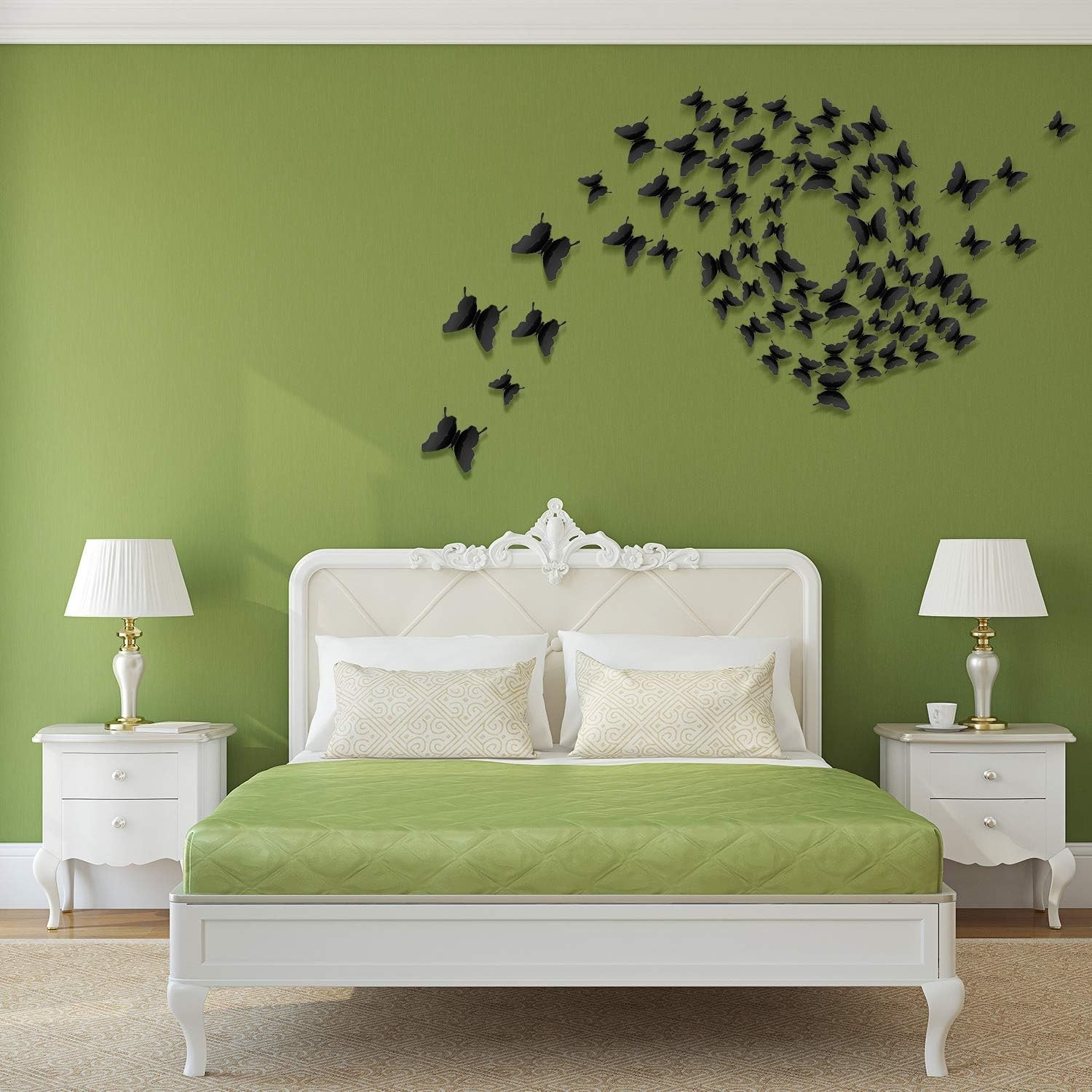 Gorgeous 48 Black Mirror Butterfly Removable Wall Stickers for All Occasions