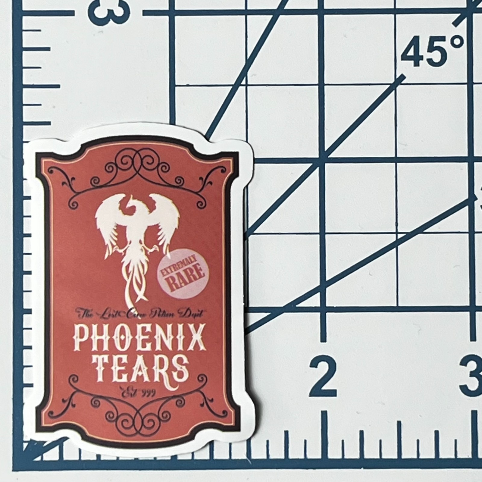 Vintage Phoenix Tears Potion Label Sticker Apothecary Fantasy Vinyl Decal Retro